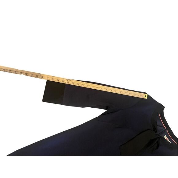Boden Josie Ponte Bow tie Neck Sheath Dress Navy Blue Size US 16R Career - Picture 4 of 12